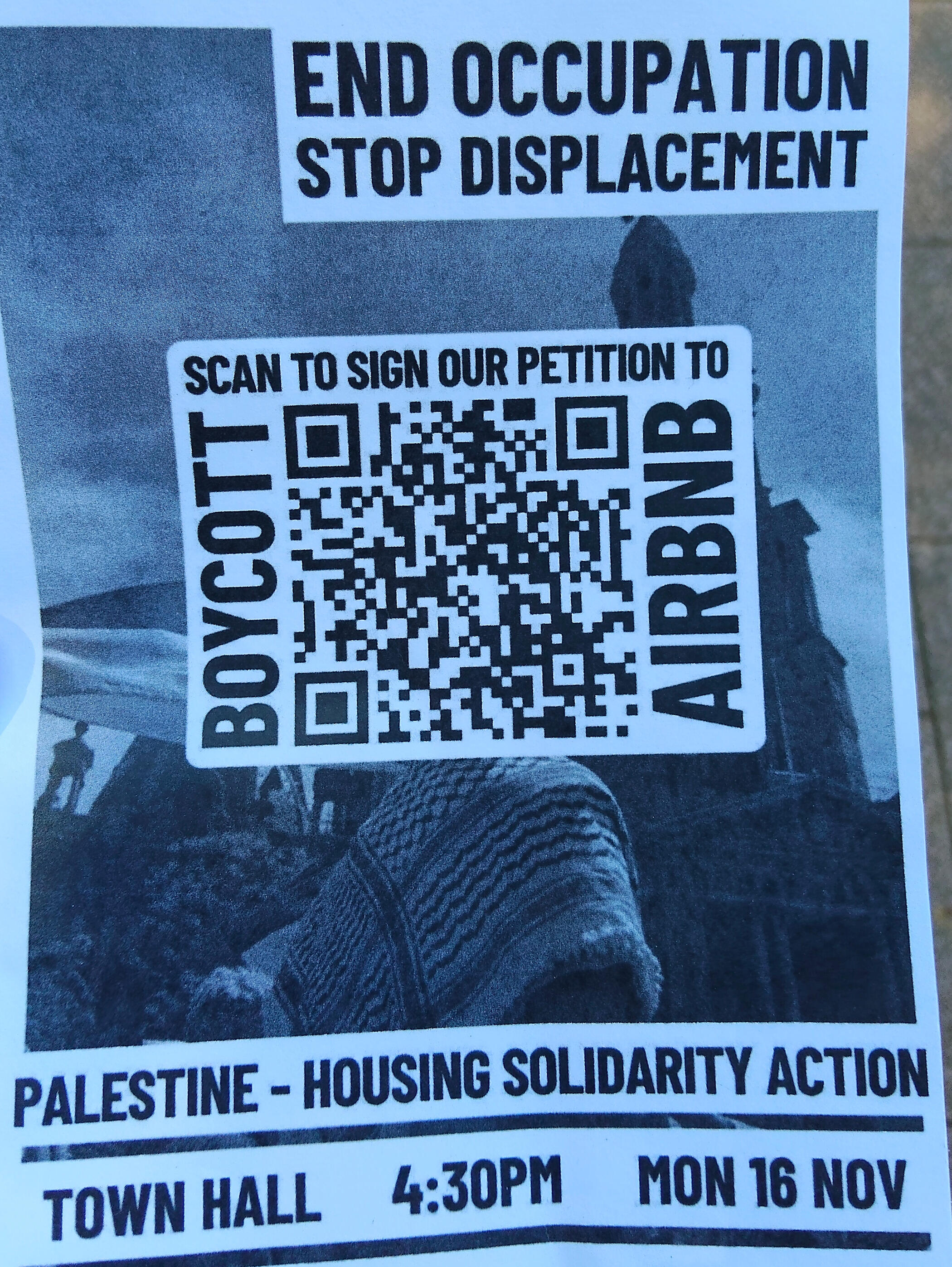 Boycott AirBNB rally