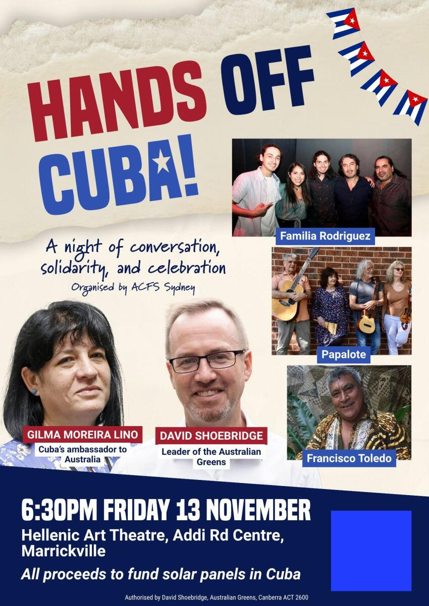 Hands Off Cuba event